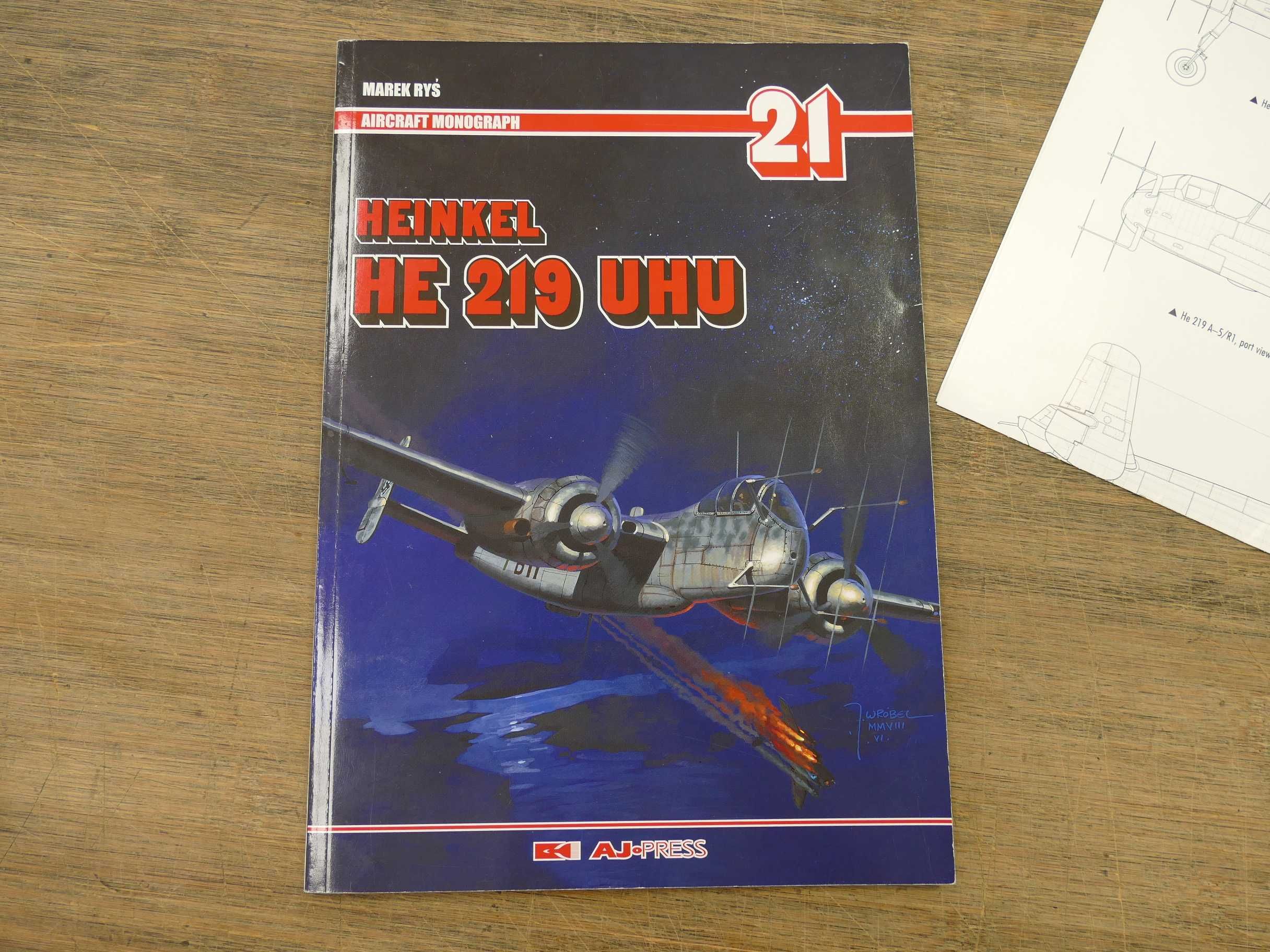 Książka Monografie Lotnicze 21 Heinkel HE219 UHU AJ.PRESS