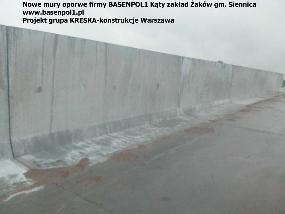 BASENPOL1  Nowe mury oporowe typ L BASENPOL1 Żaków