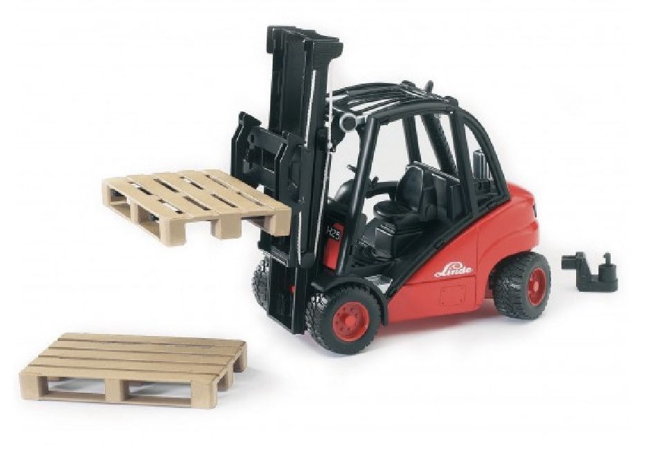 Bruder іграшка навантажувач погрузчик Linde H30D с паллетами