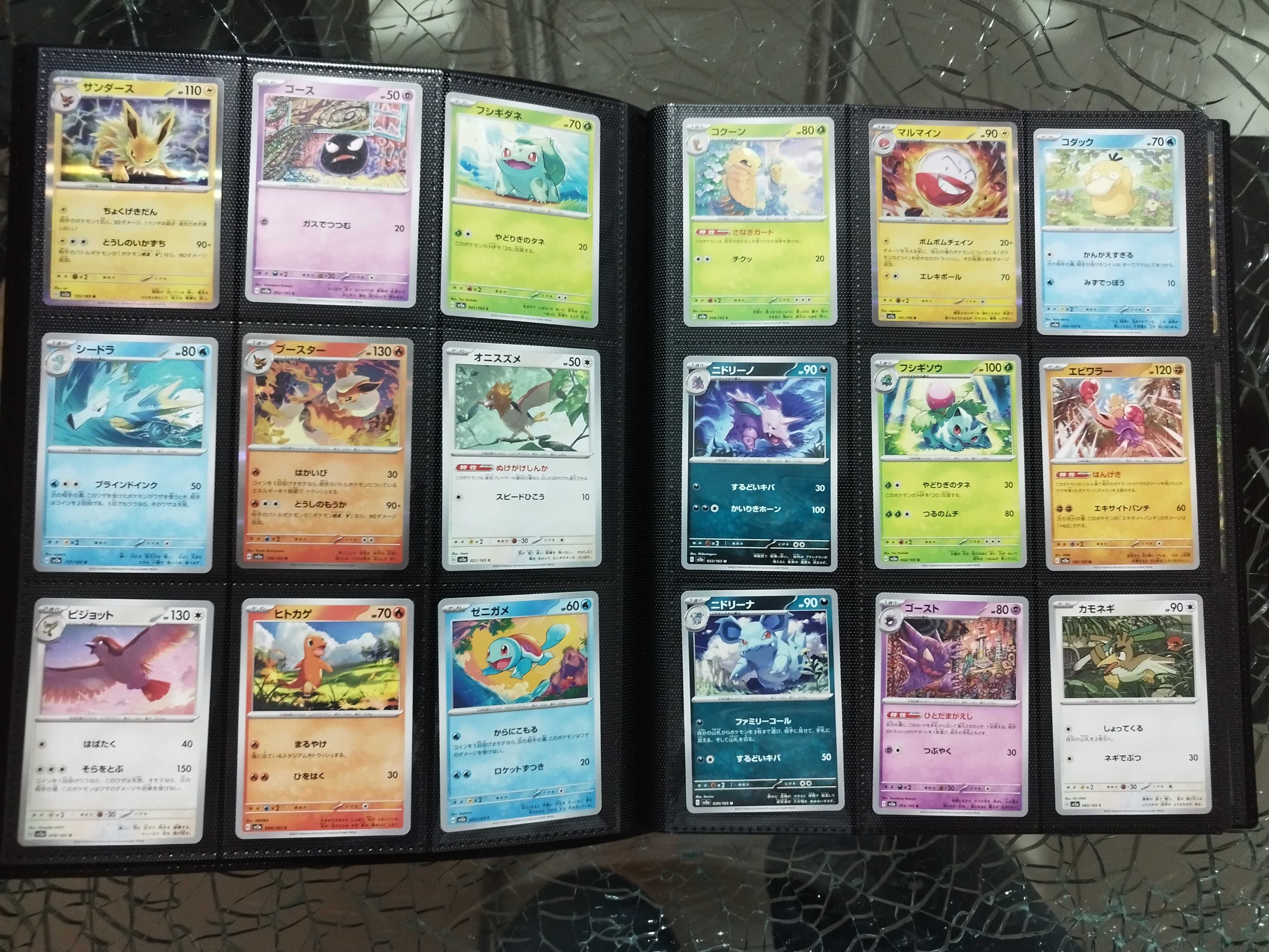 Binder com 250 cartas Pokémon japonesas (inclui 100 v e ex)