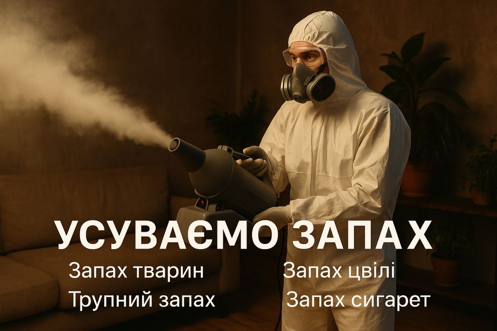 Озонація, видалення запахів ( трупний, сигарет, будь який сморід)