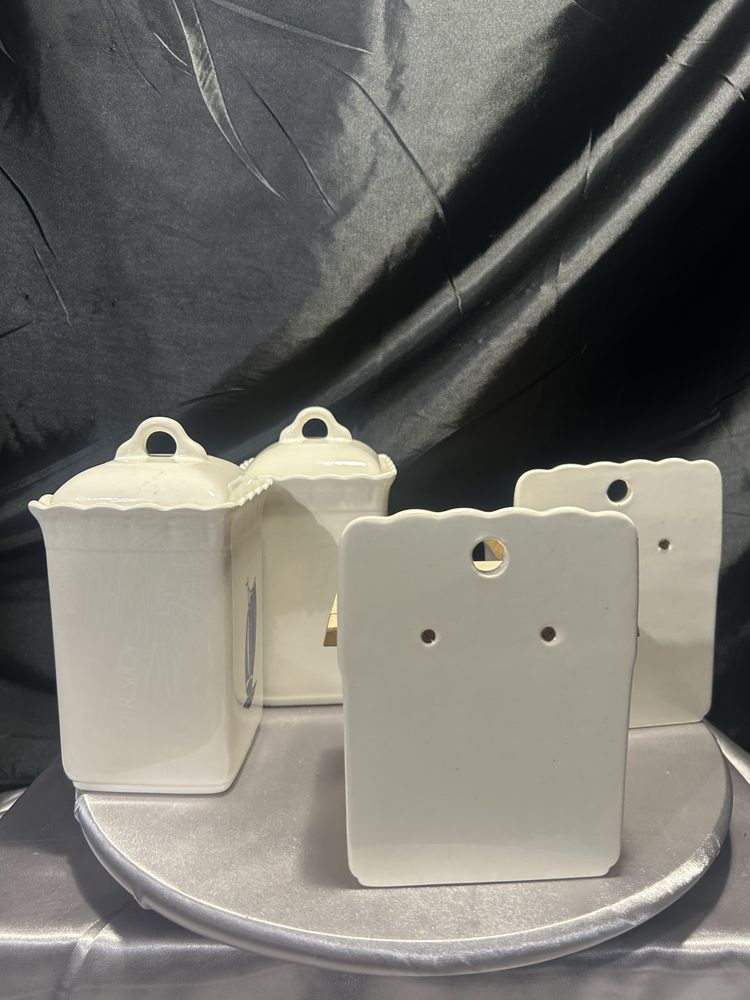 Ceramicznych pojemników – holenderski wzór – malowane ręcznie 4 sztuki