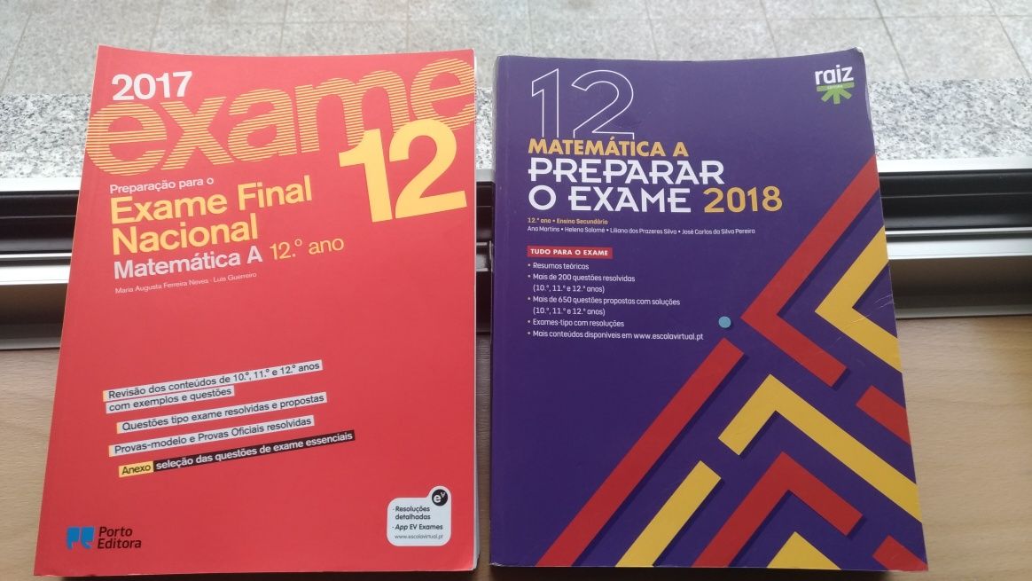 Livros de preparação exame Matemática A