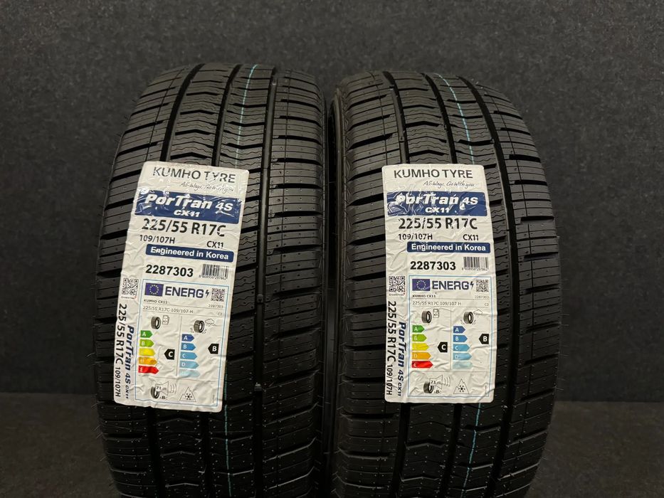 Opony całoroczne Kumho ProTran 4S Van CX11 225/55/17C 109/107H 2szt. Nowe!