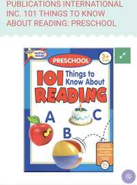 Английский для детей 101 Things to Know About Reading: Preschool