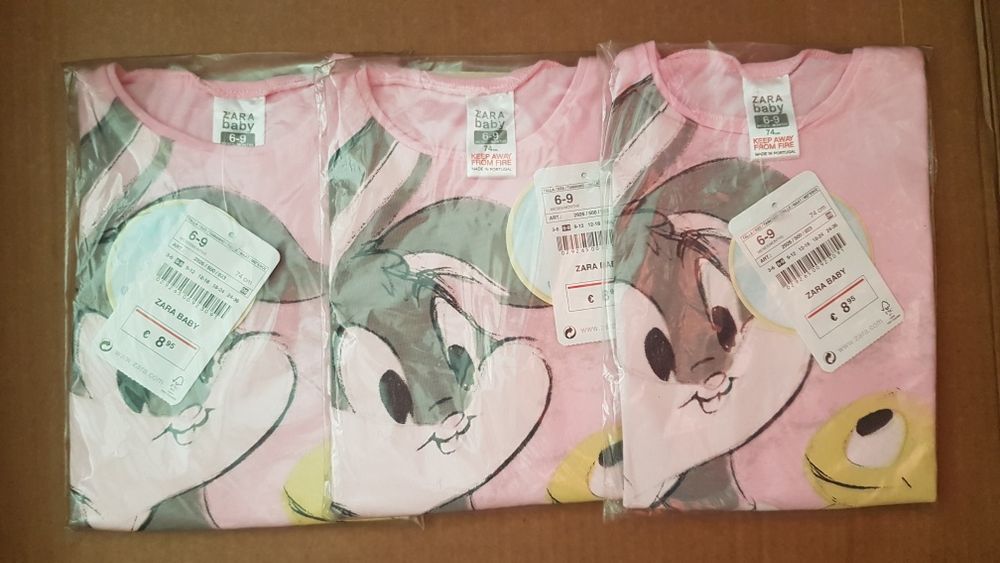 T-shirt Bebé Zara Looney Tunes Menina