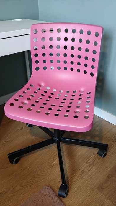 IKEA SKALBERG/SPORREN Krzesło obrotowe różowe