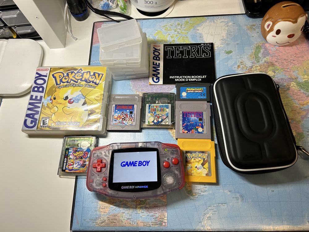 Gameboy advance IPS ekran / pokemon yellow super Mario