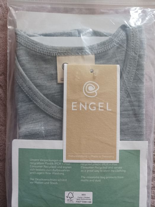 Koszulka top Engel natur merino i jedwab