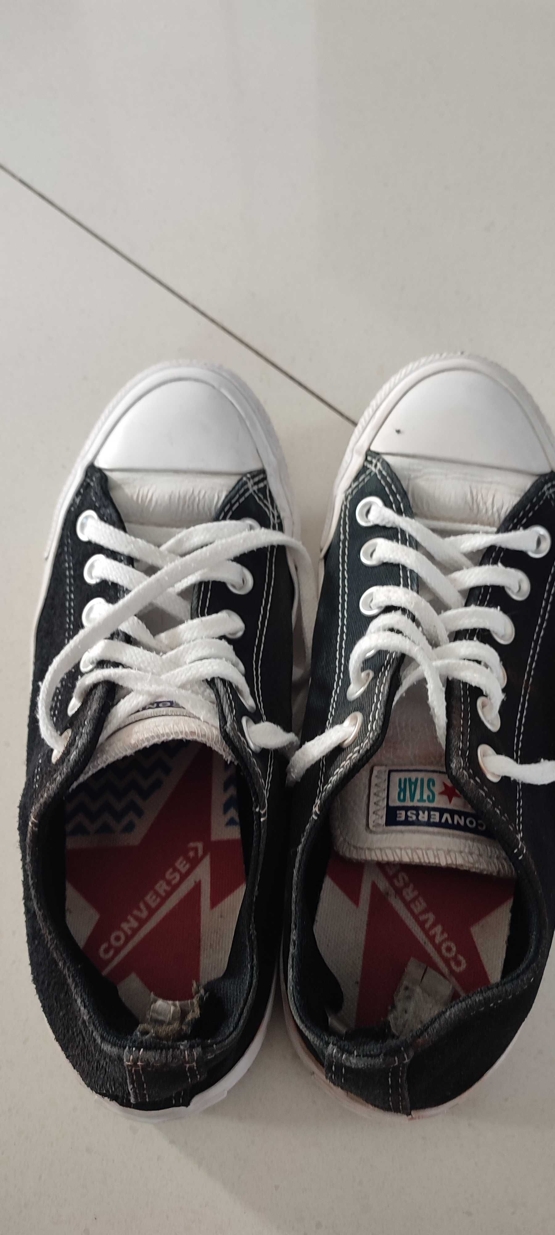 Converse czarno białe