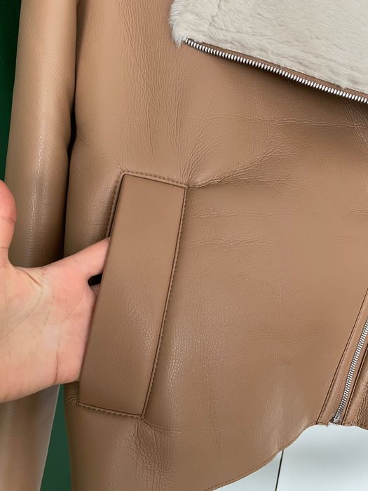 Skórzana ramoneska z futerkiem