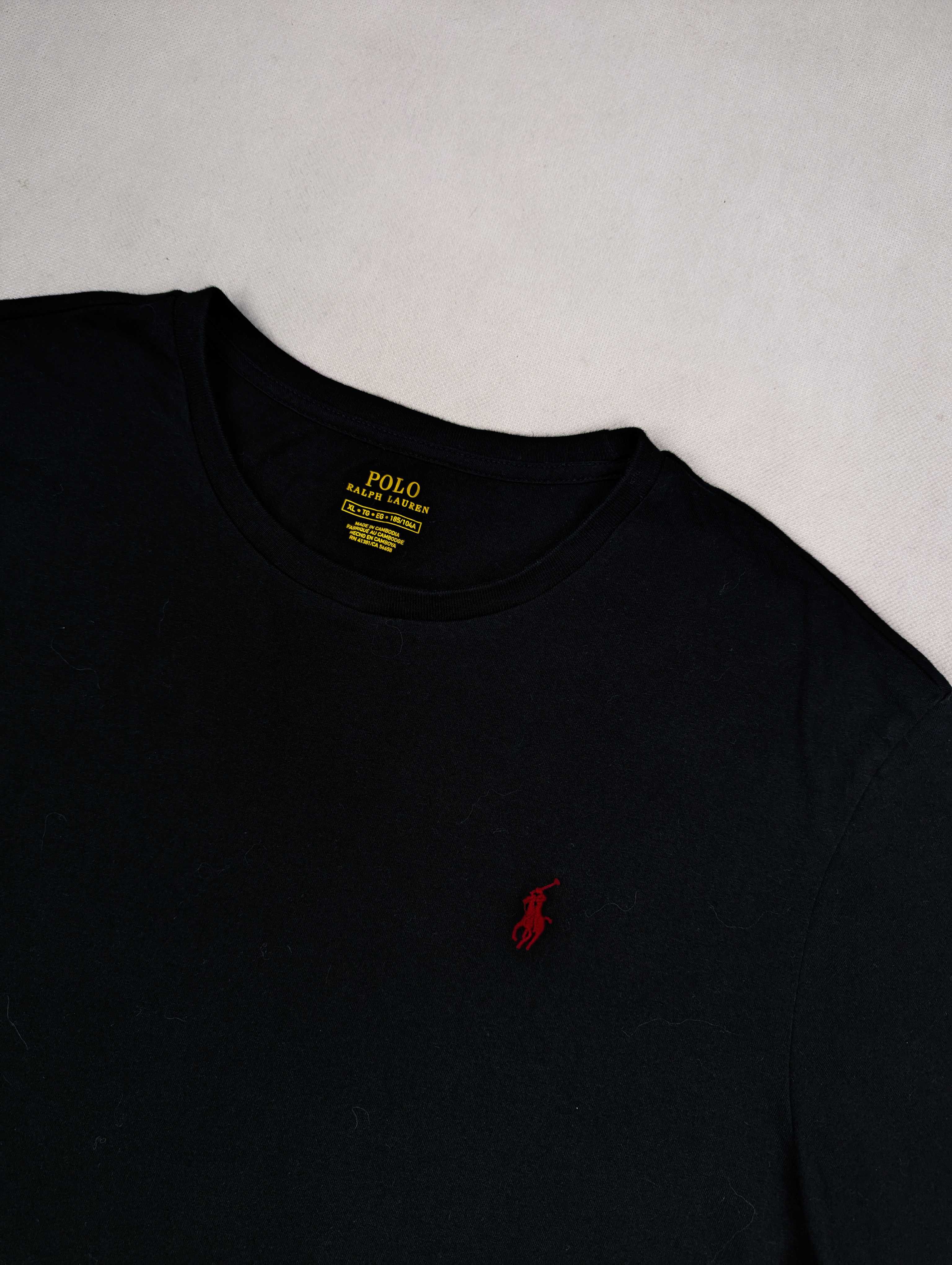 Polo Ralph Lauren czarna koszulka t-shirt XL logo