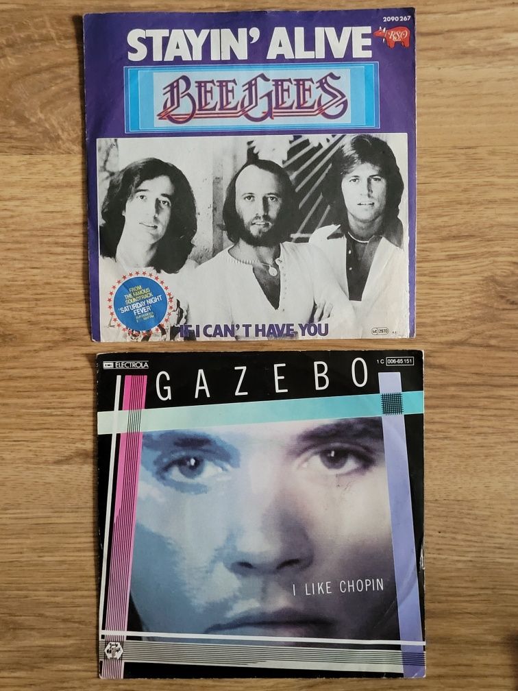 Płyta winylowa singiel 7" 45t Bee Gees Gazebo Eddy Geant Aneka Boney M