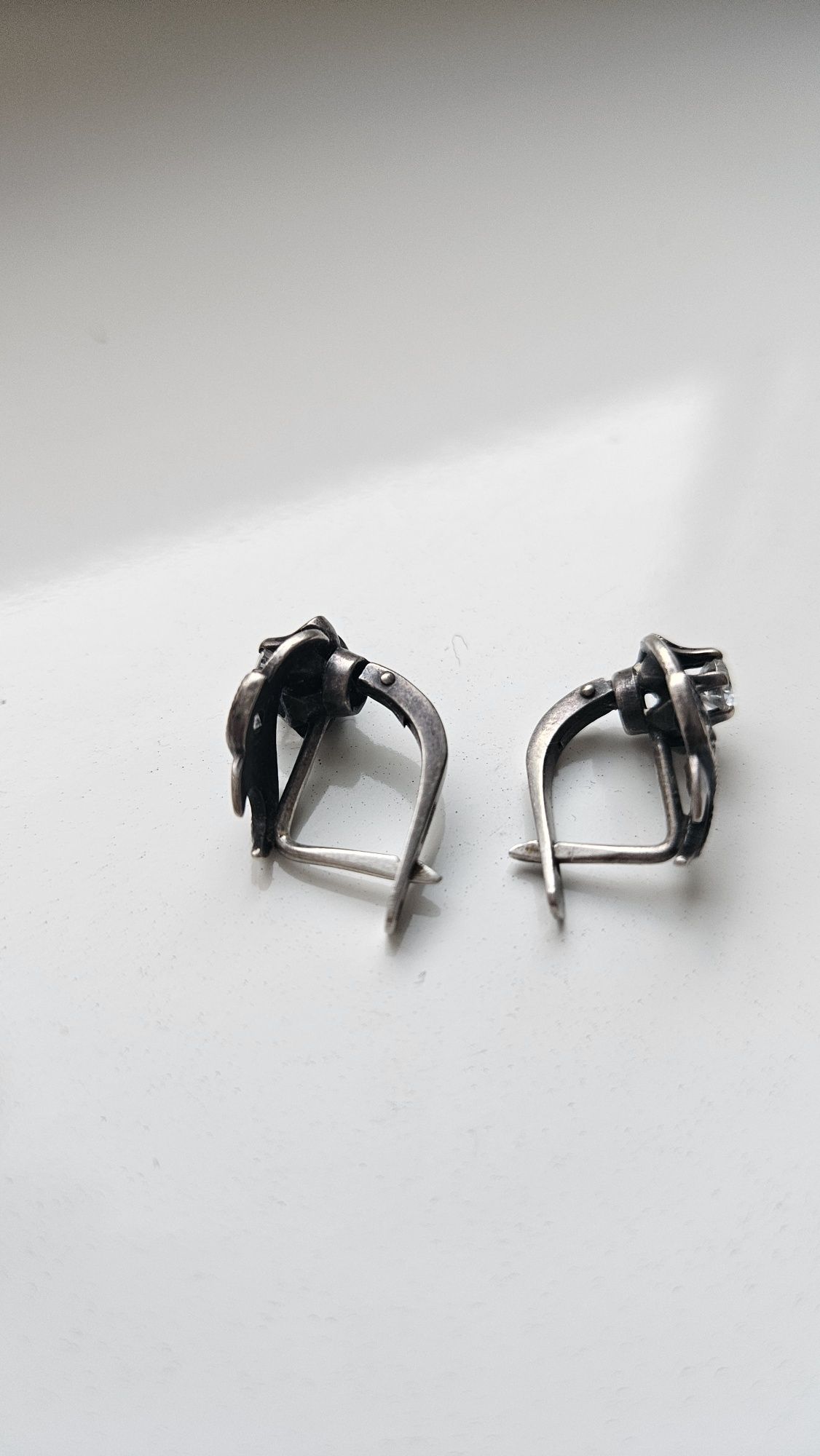 Серьги серебро, советские серьги