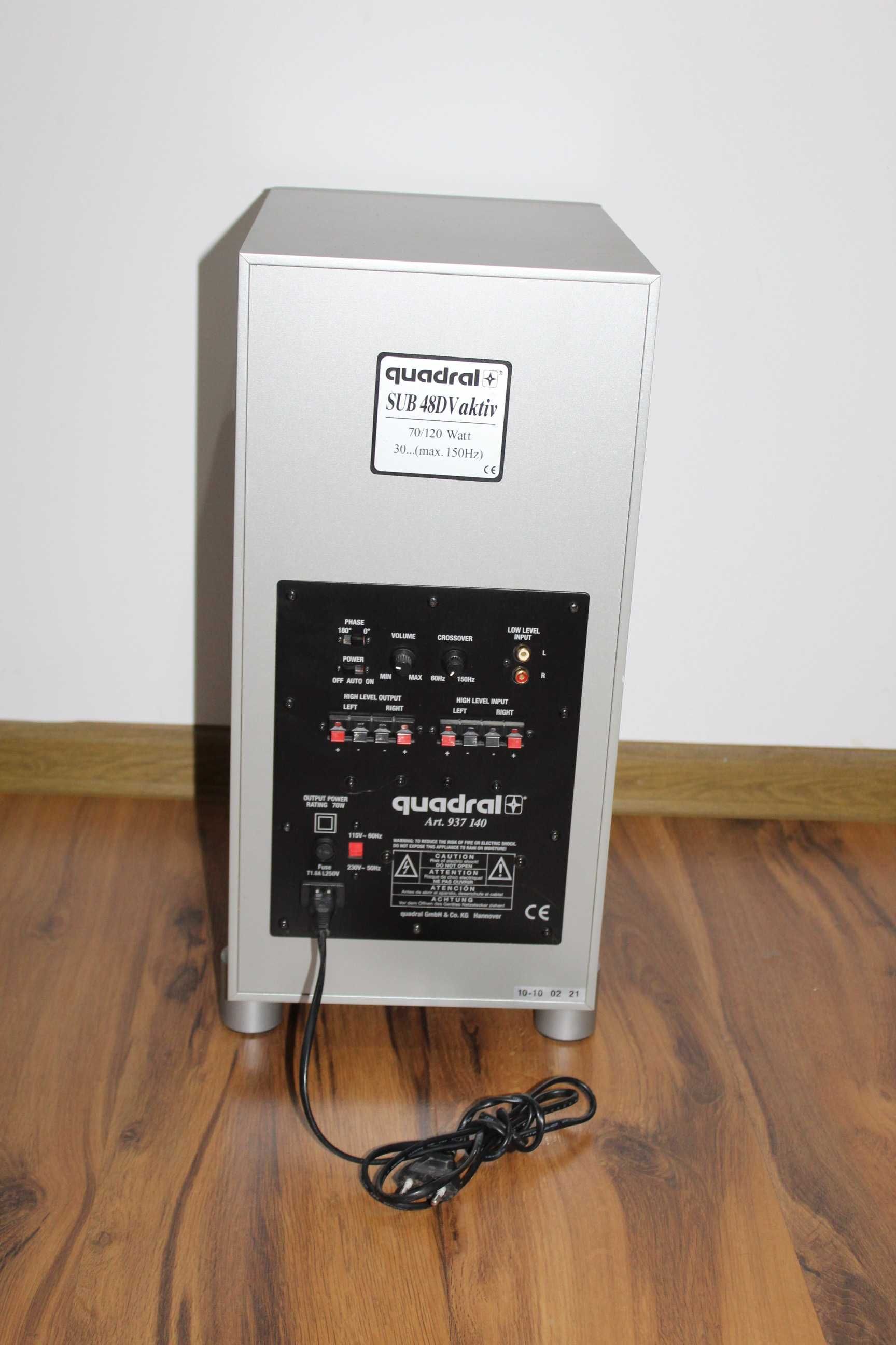 QUADRAL SUB 48DV Subwoofer aktywny Wysyłka