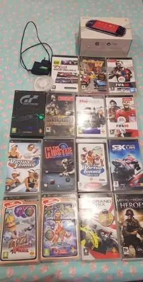 Vendo PSP com jogos por bicicleta btt como nova para jovem 14 anos