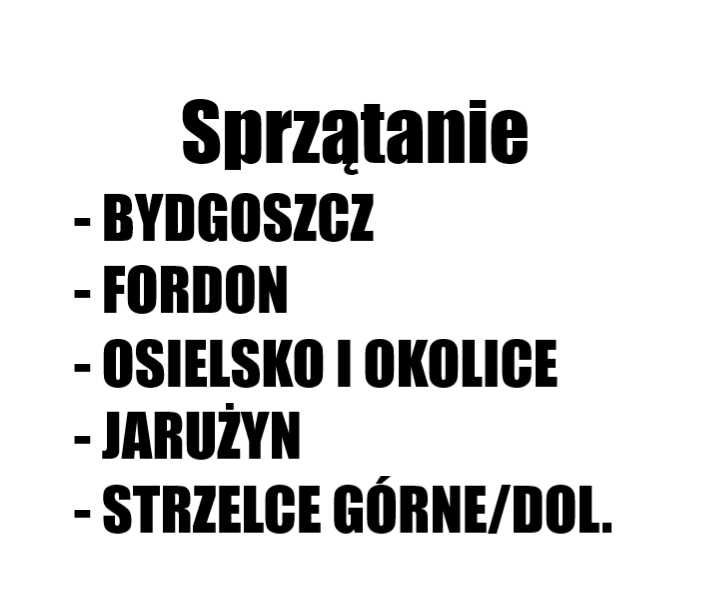 Sprzątanie domów, apartamentów, mieszkań BYDGOSZCZ, FORDON, OKOLICE