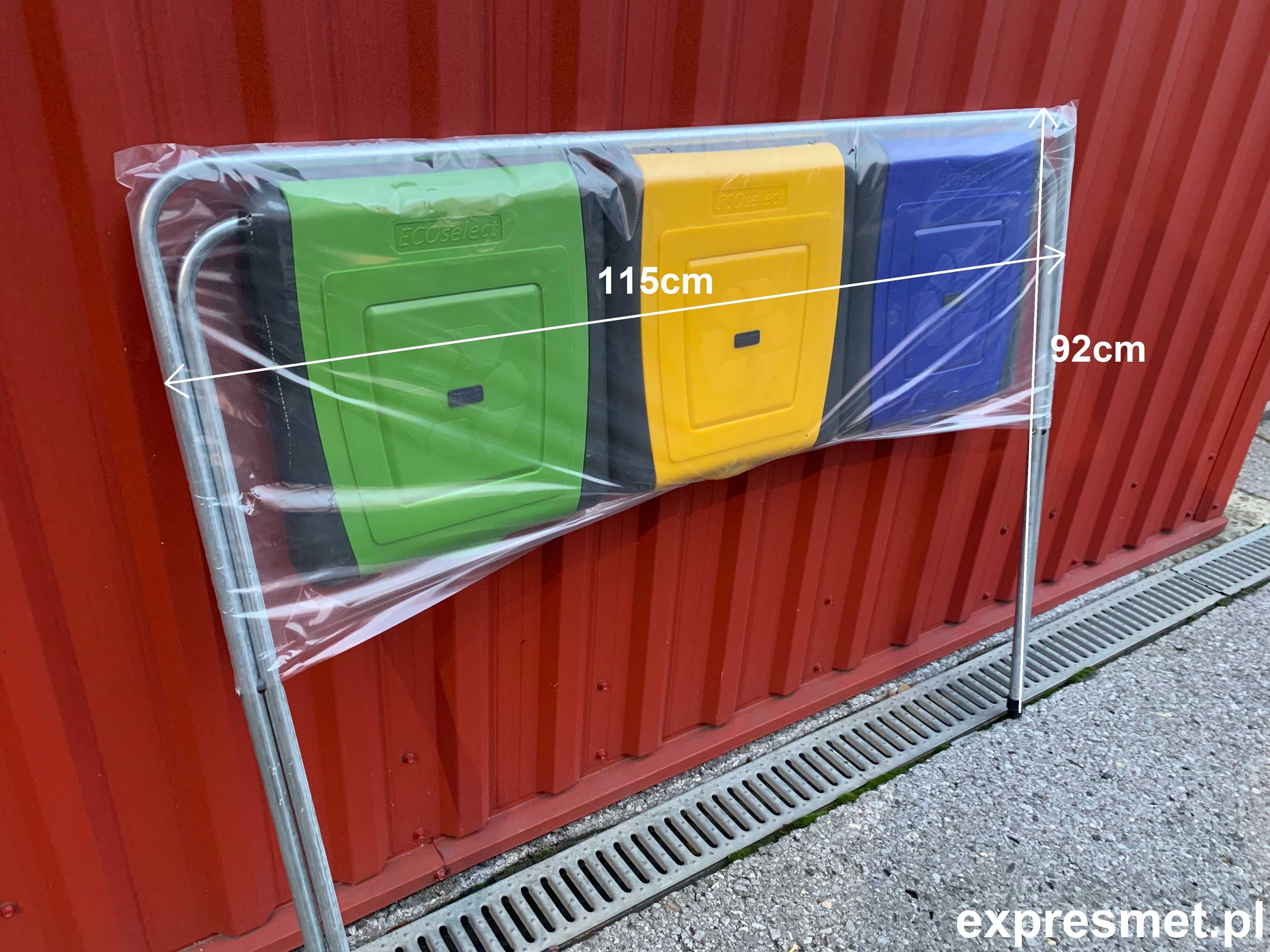 Nowy STOJAK NA 4 WORKI do segregacji śmieci 120L MASYWNY! GRUBE RURKI