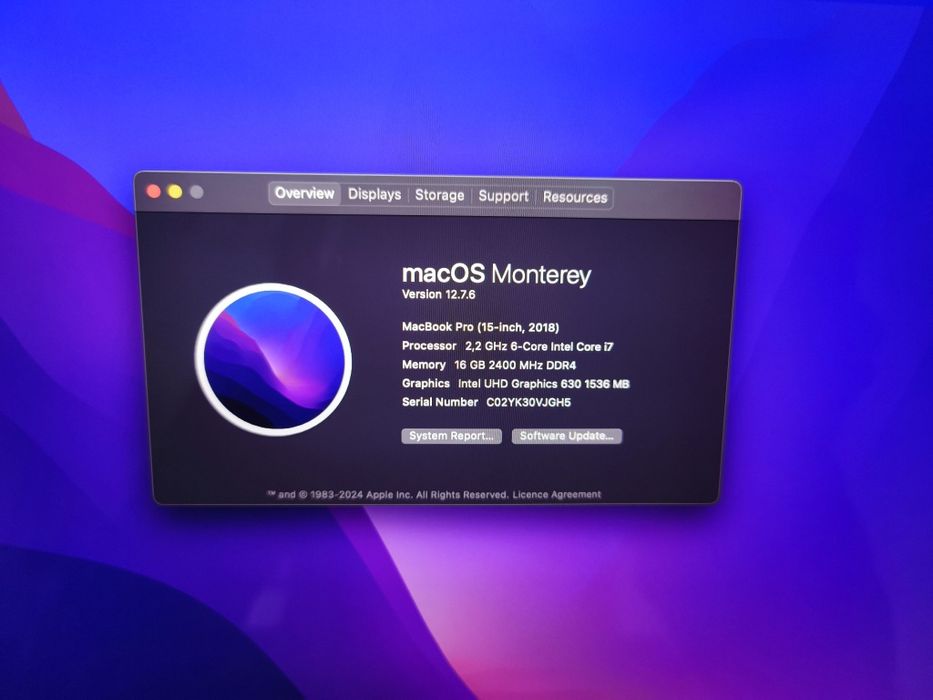 MacBook Pro 15 I7 16GB RAM 256 SSD - Excelente estado