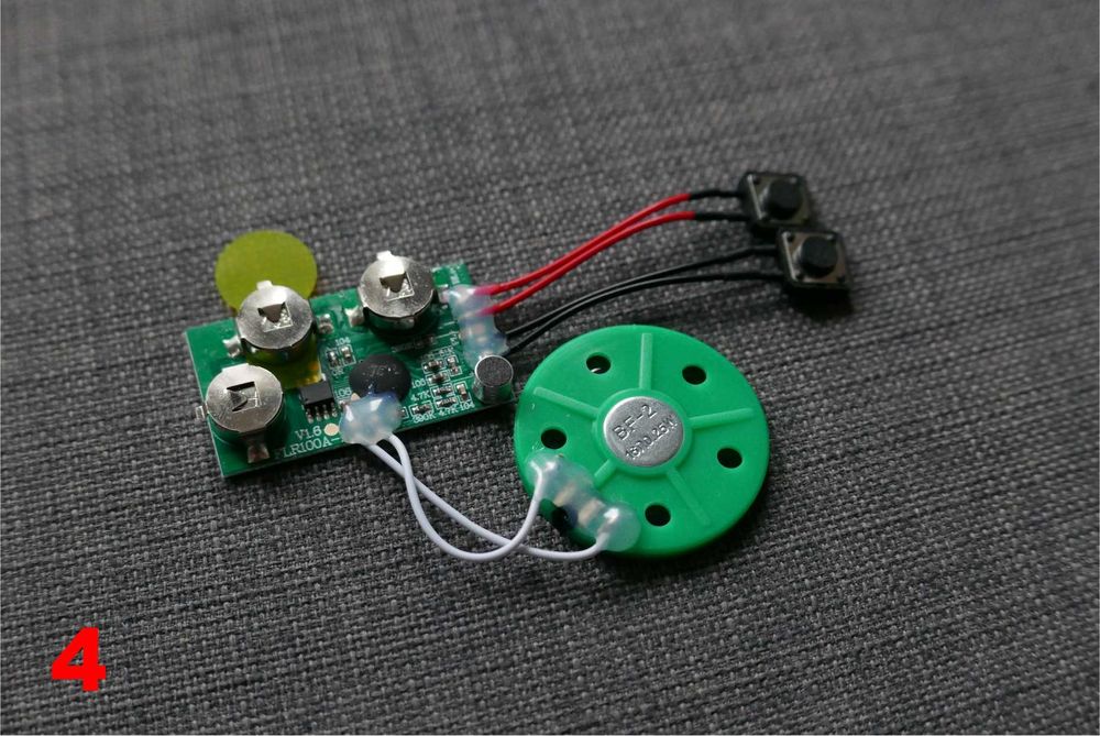 Moduł dźwiękowy do kartki z życzeniami lub zabawki – DIY – głośnik