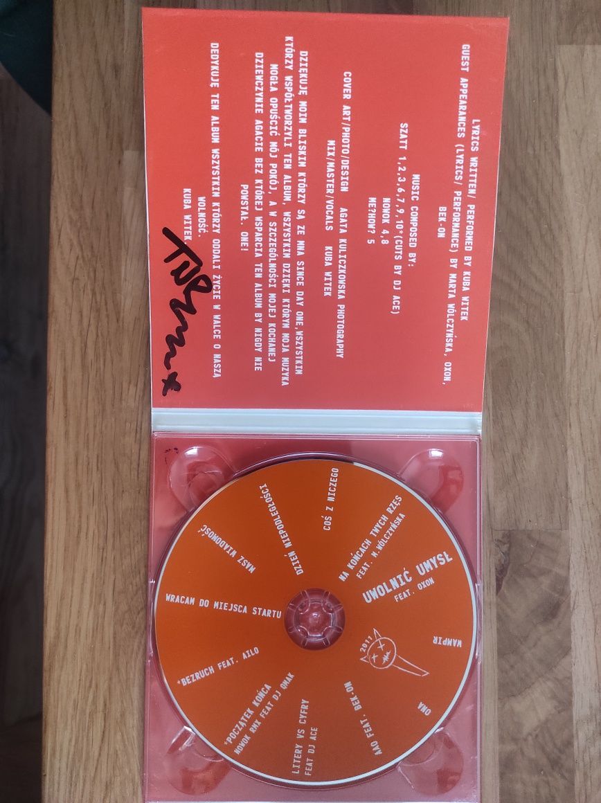 Płyta CD + podpis TNR Tusz na rękach- Uwolnić umysł