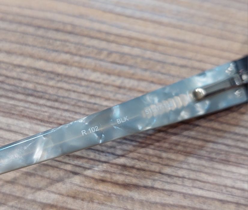 Женские узкие черные оправы с мраморными заушниками R102 от Rampage!