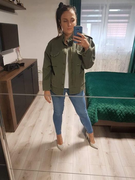 Kurtka Zara khaki oversize M L