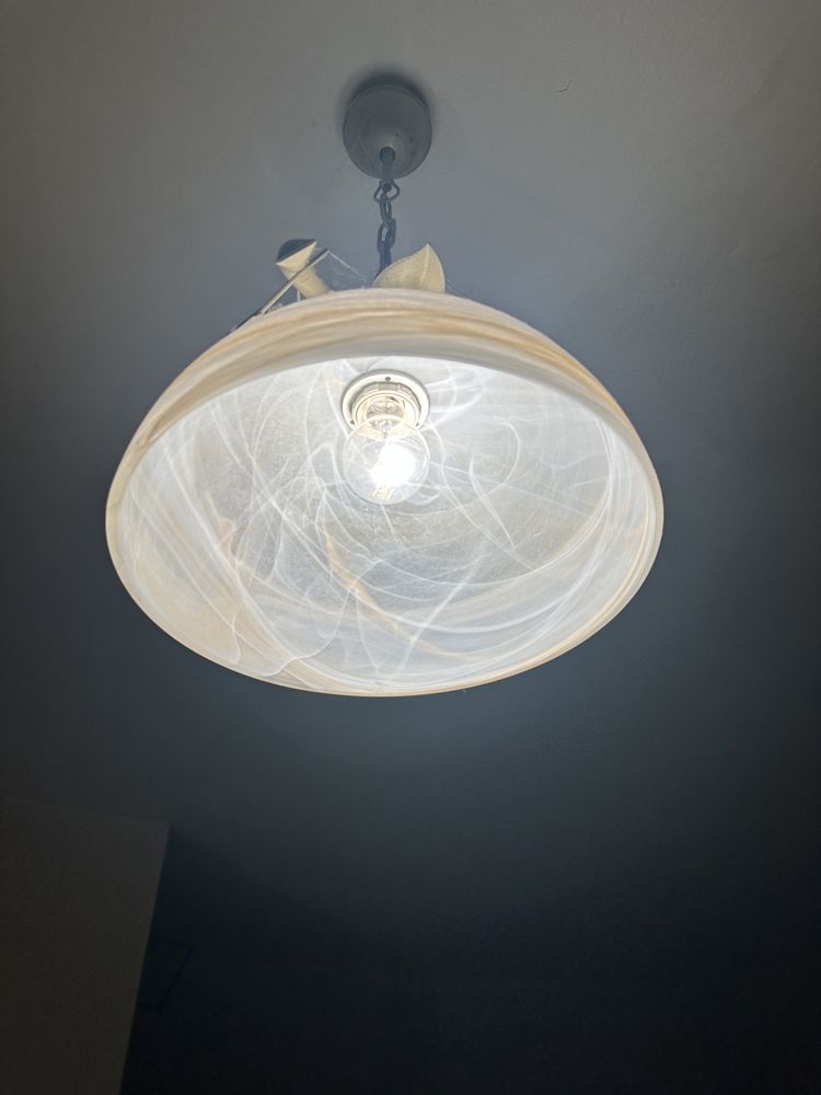 Lampa murano roza kwiat wloska sufitowa vintage tiffany retro boho