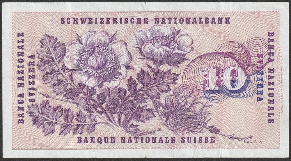 Szwajcaria 10 franków 1977 - KELLER - 100A