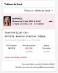 Bilhete Concerto BEYONCÉ PARIS 22 Junho