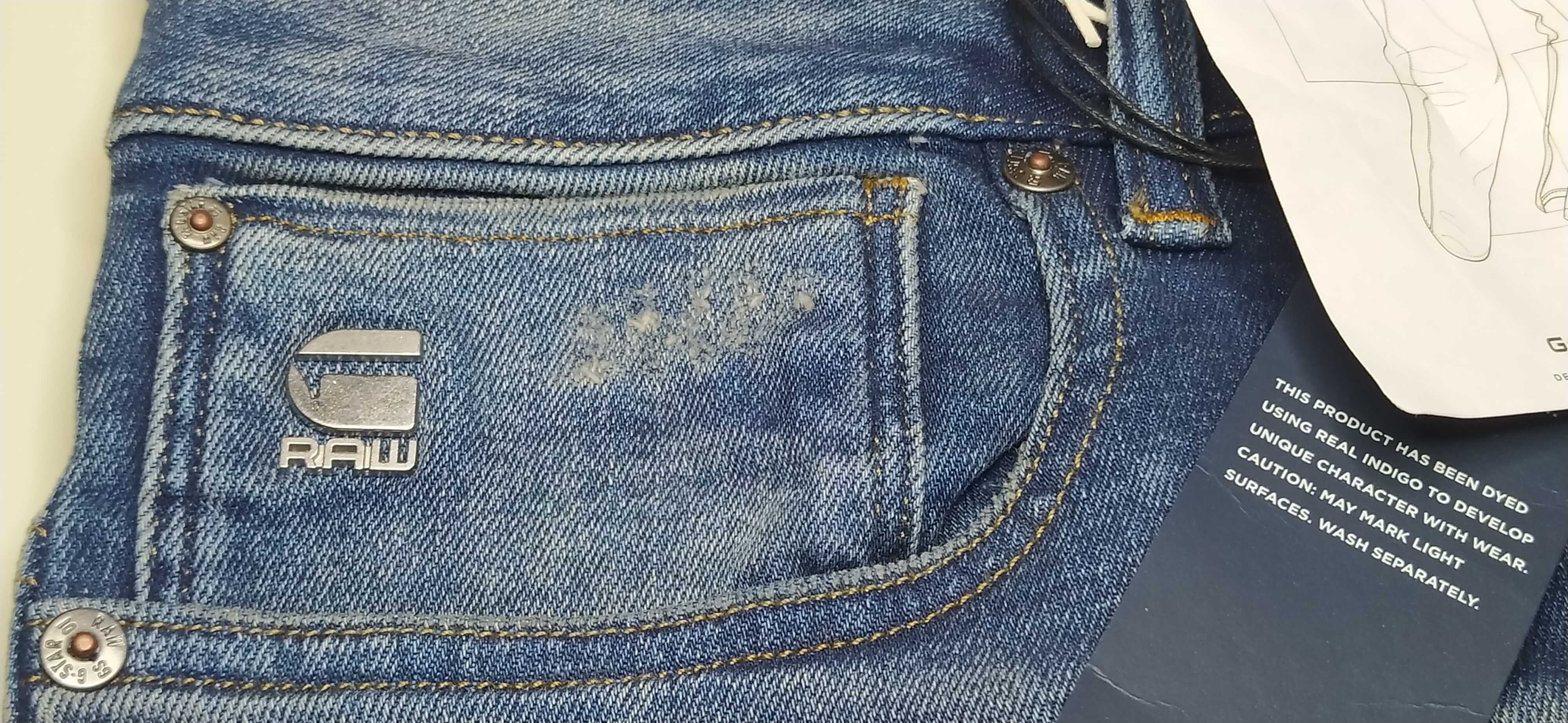 Męskie Jeansy G-STAR RAW ARC 3D SLIM Worker Blue Faded 27W 32L