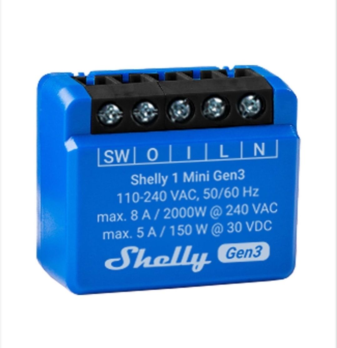 Shelly Inteligentny sterownik 1 Mini Gen3 WIFI BLUETOOTH