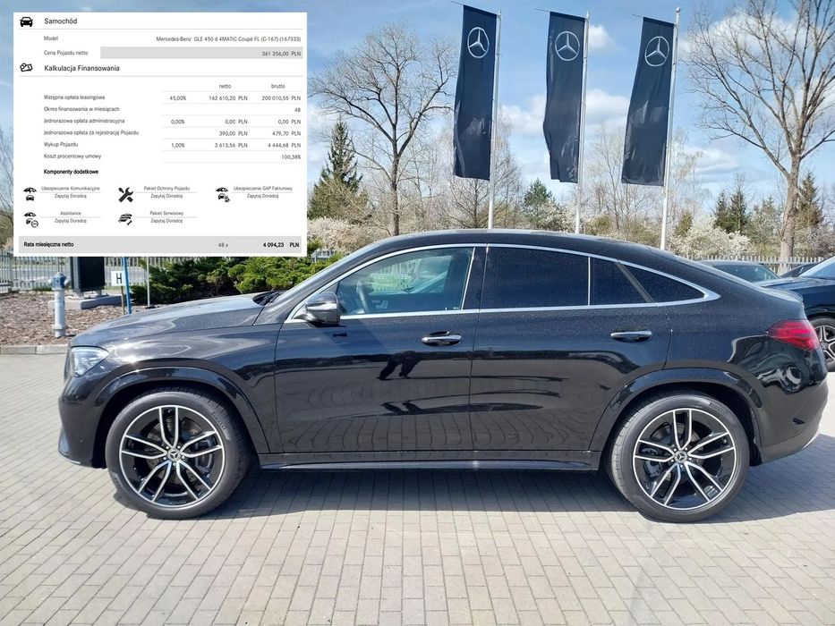 Mercedes-Benz GLE Rok produkcji: 2024.11.11 / FABRYCZNIE NOWY / LEASING 100%