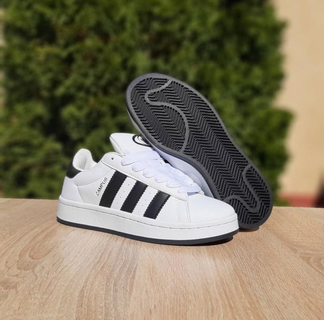 Кроссовки adidas campus белые кожа 815-16