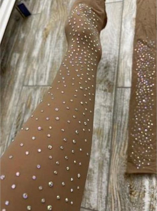 Стильні високі носки гетри панчохи в стразах каміннях. є нюанс.