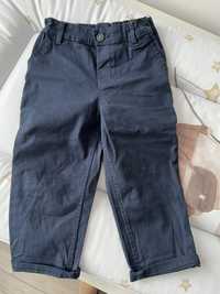 spodnie chinos H&M, r. 86 granatowe