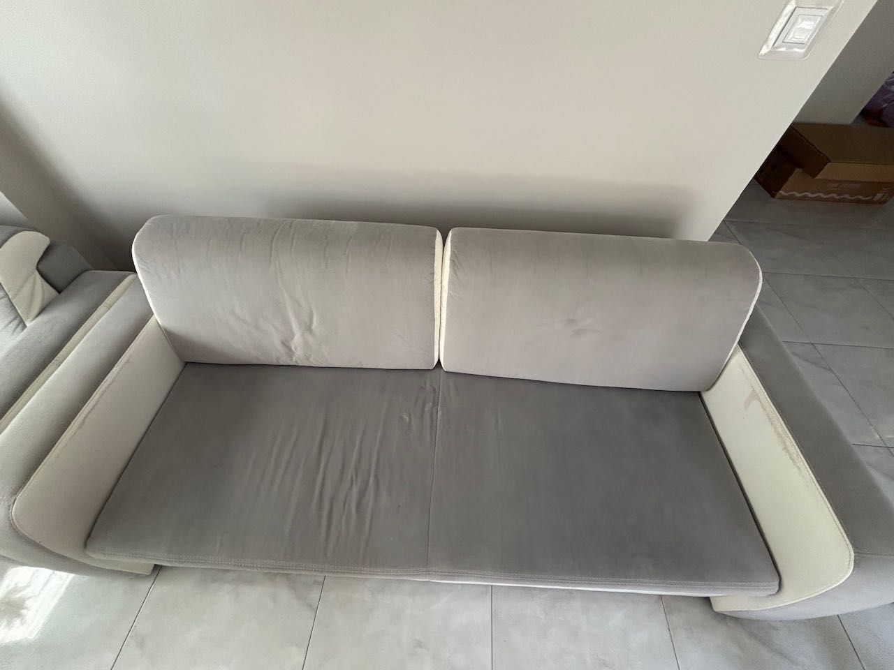 Sofa kanapa z funkcją spania szara z Agata Meble