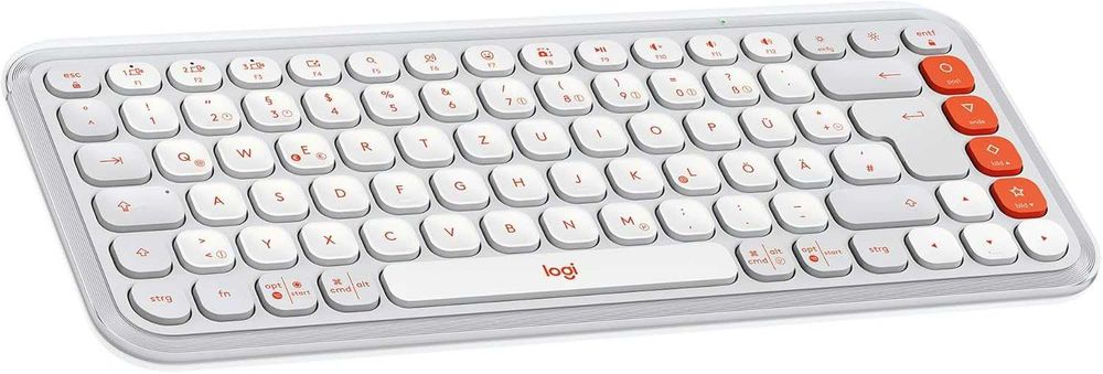 Logitech POP ICON KEYS klawiatura układ DE, QWERTZ biała