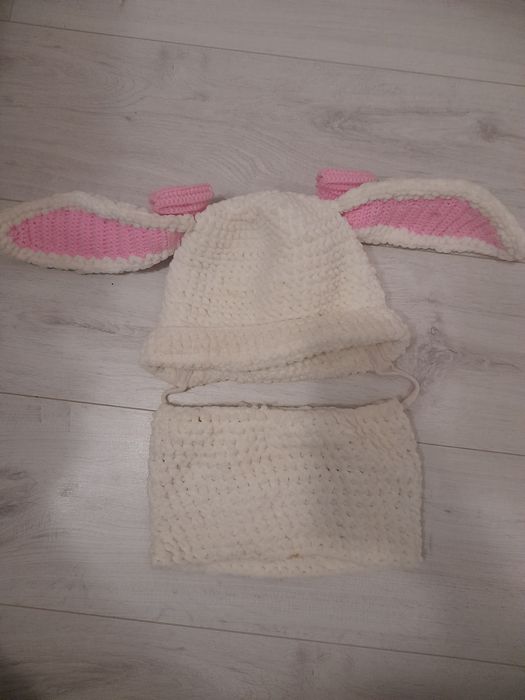 Шапка зайки на 2-3 роки