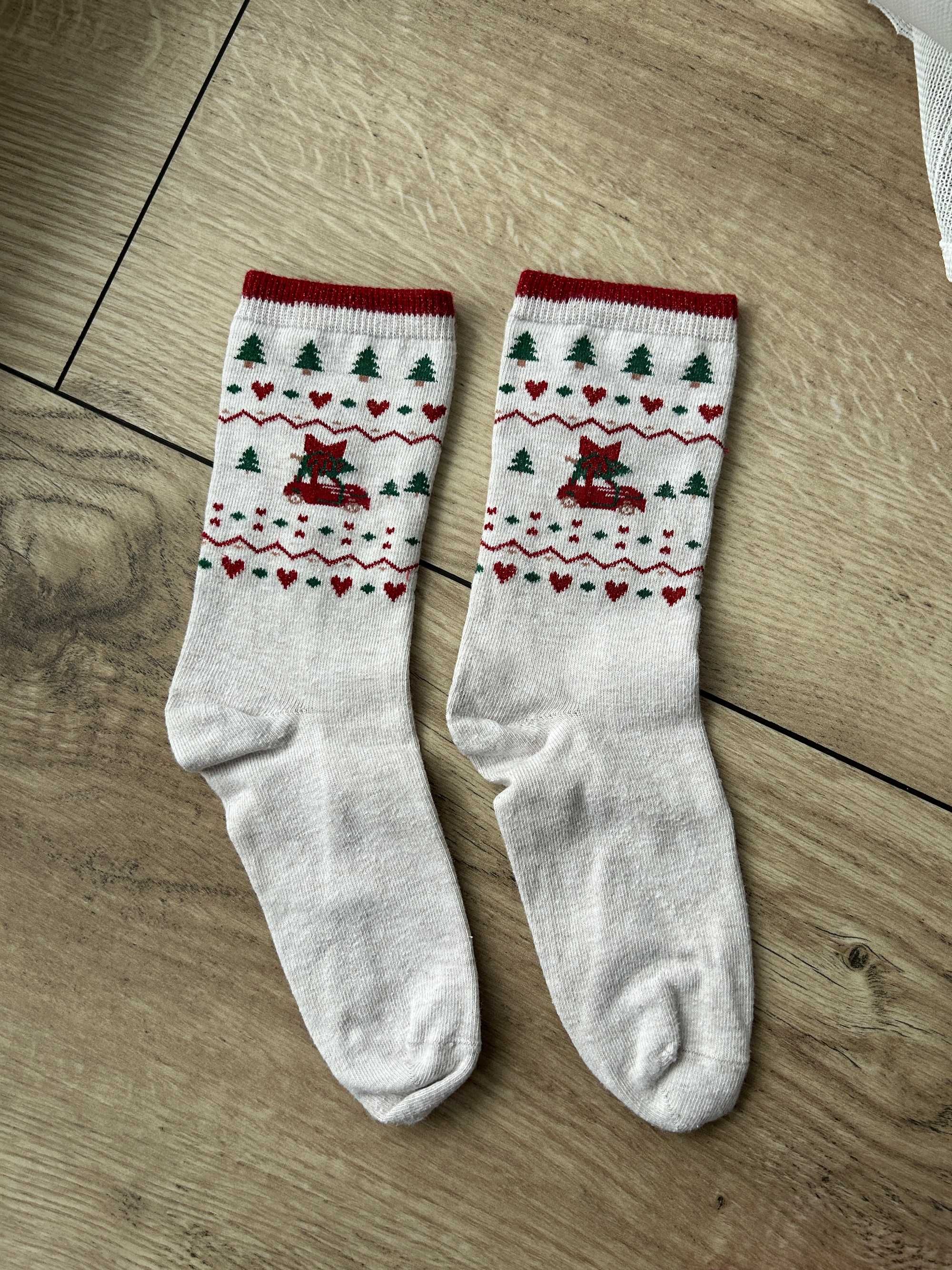 Świąteczne skarpetki zestaw skarpetek urocze christmas święta