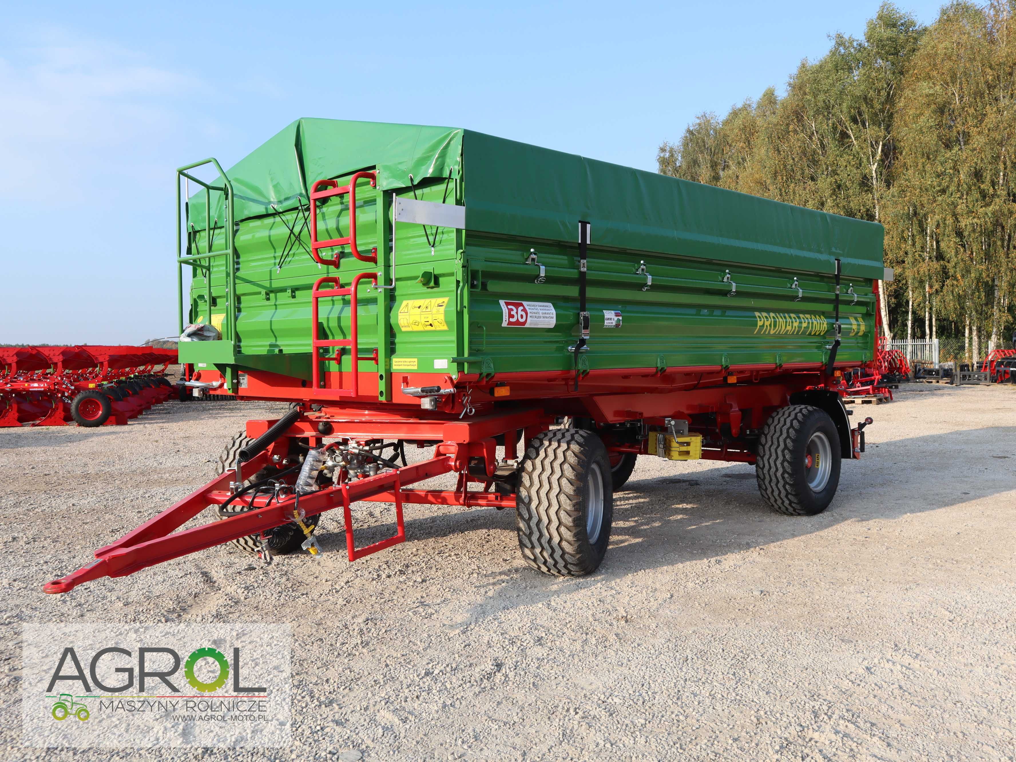 Przyczepa 8t Pronar T608 dwuosiowa plandeka gratis PT610