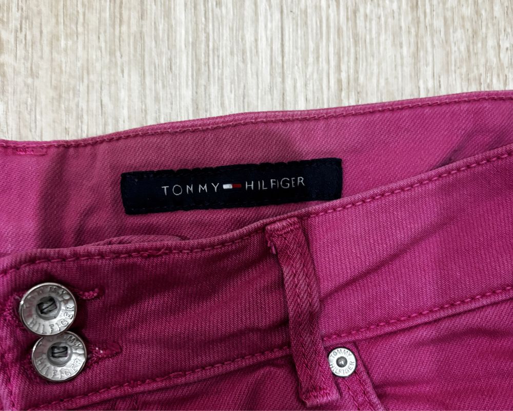 Nowe Tommy Hilfiger Spodnie Jeansy Jeans Magenta Rożowe Pink