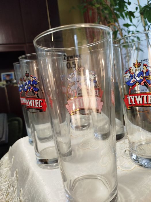 Szklanki do piwa,, Żywiec ",8 szt