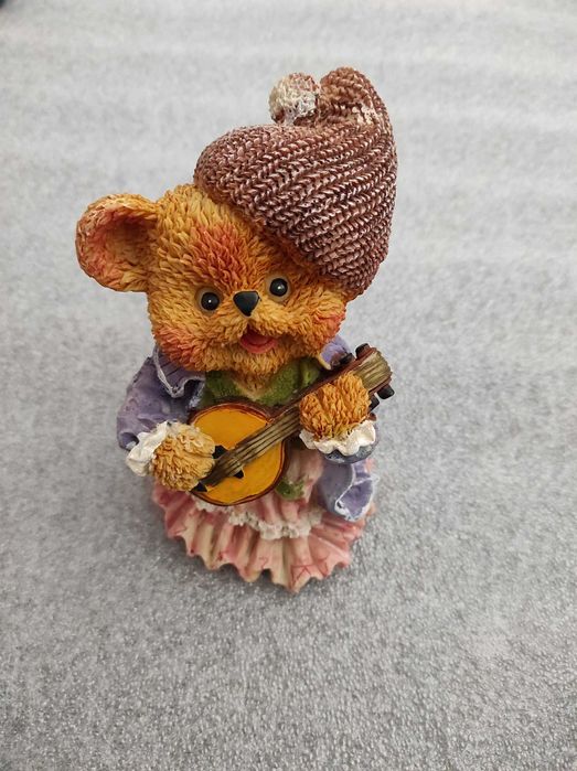 Estatueta de urso em loiça e Palhaço em cerâmica