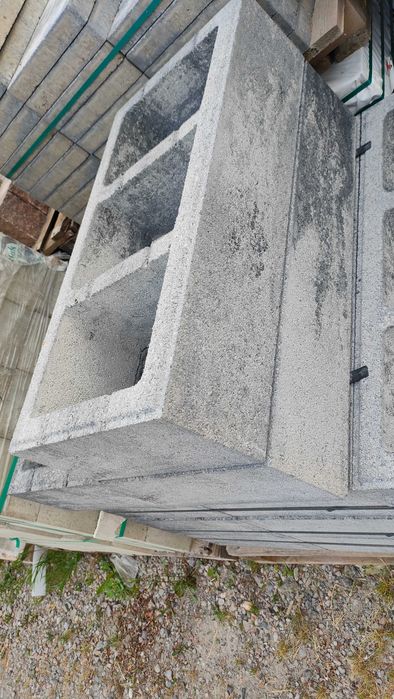 Donica 80x40 doniczka gazon ogrodzenie pustak ogrodzeniowy mur płot