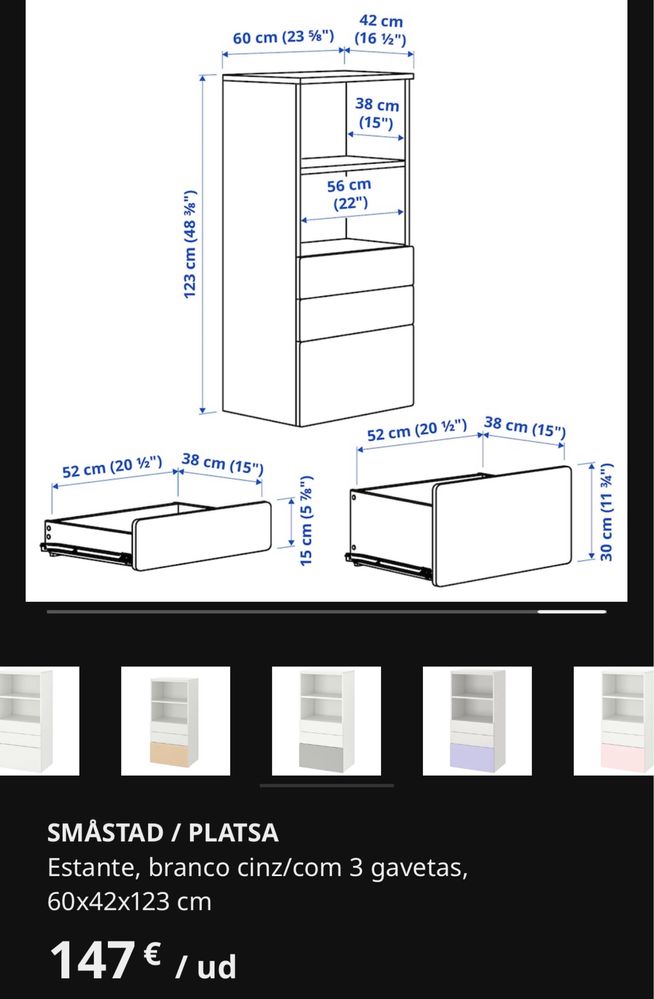 Comoda ikea  SMASTAD/PLATSa