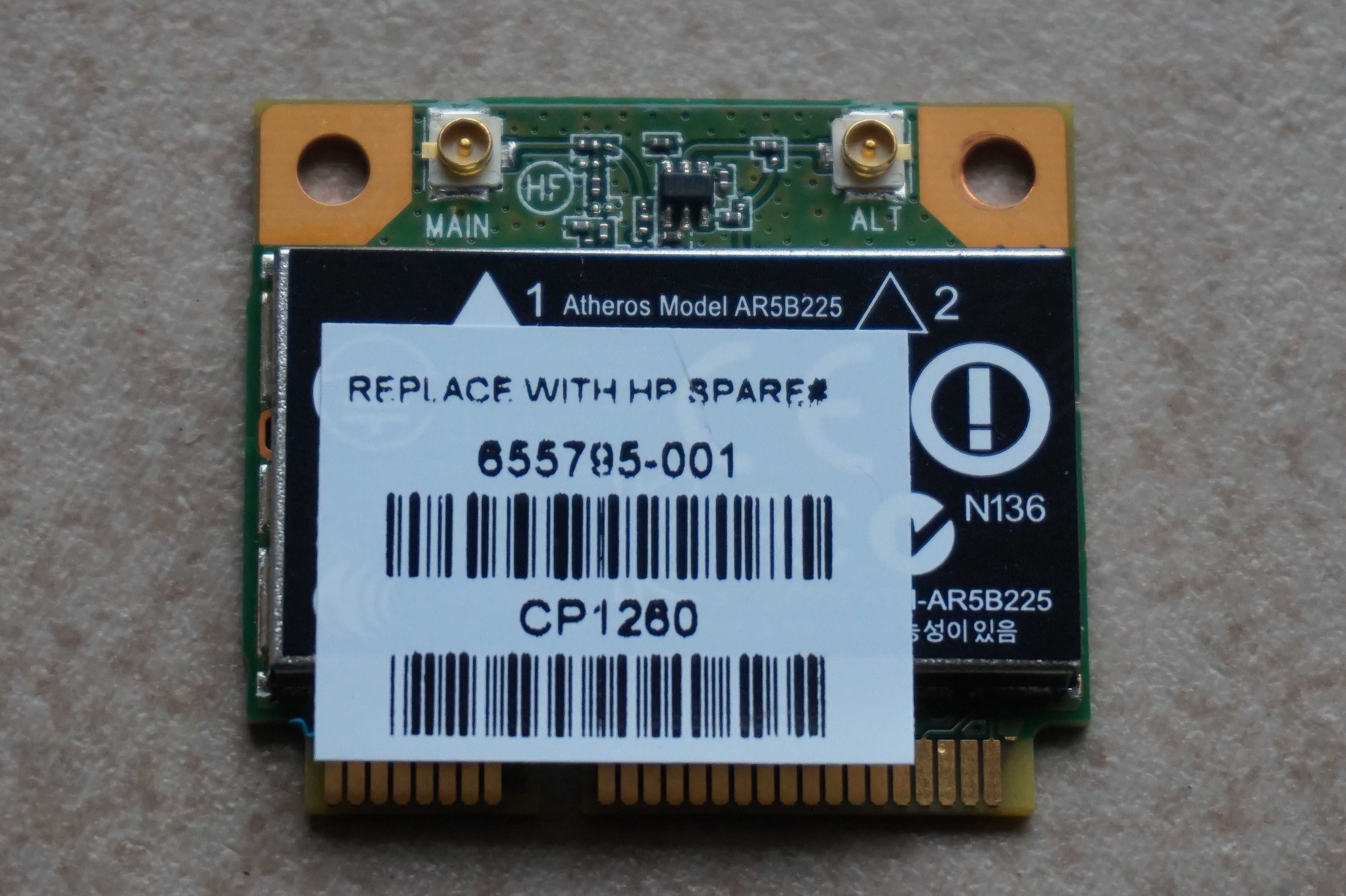 karta sieciowa Atheros AR5B225 Wi-fi HP dell hp cq58 hp 650 hp 655