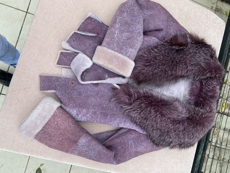 Натуральна коротка дубленка