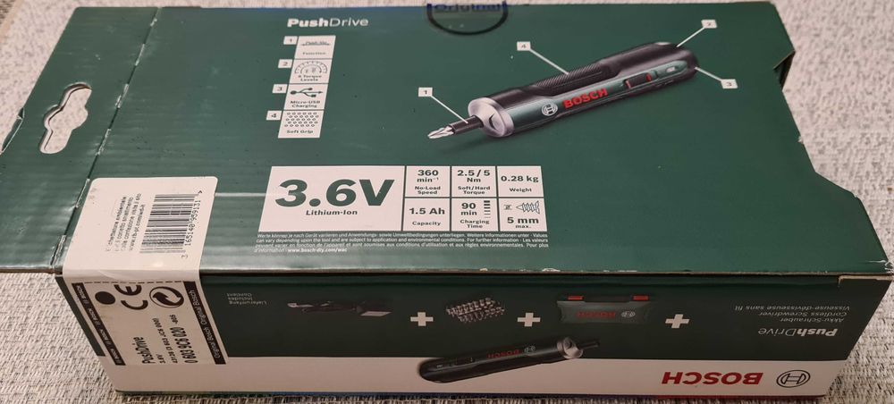 Bosch PushDrive wkrętarka akumulatorowa 3.6V