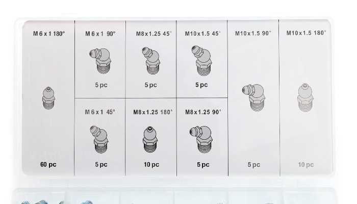 Zestaw 110el. KALAMITKI i SMAROWNICZKI M6 M8 M10 proste pod kątem 457